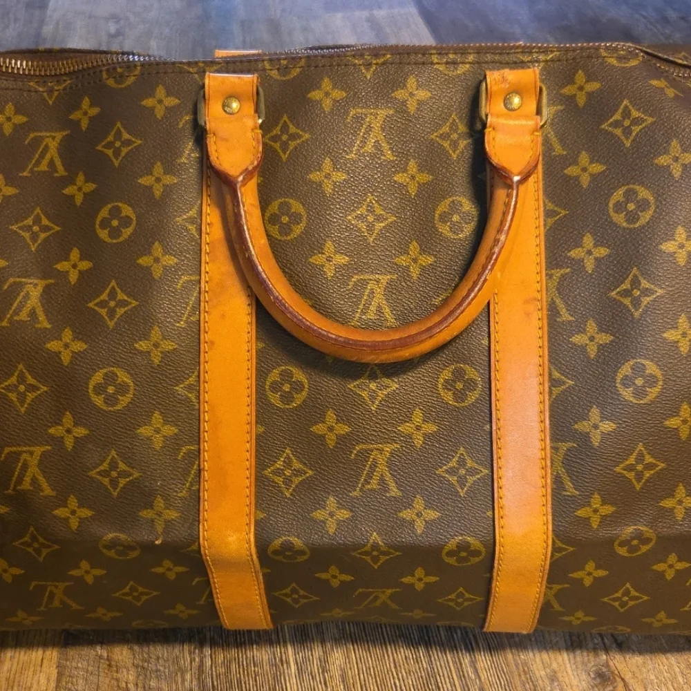 Louis Vuitton Keepall 55 And Heavy duty unbranded Dustbag 🌞 Monogram🌞 Travel